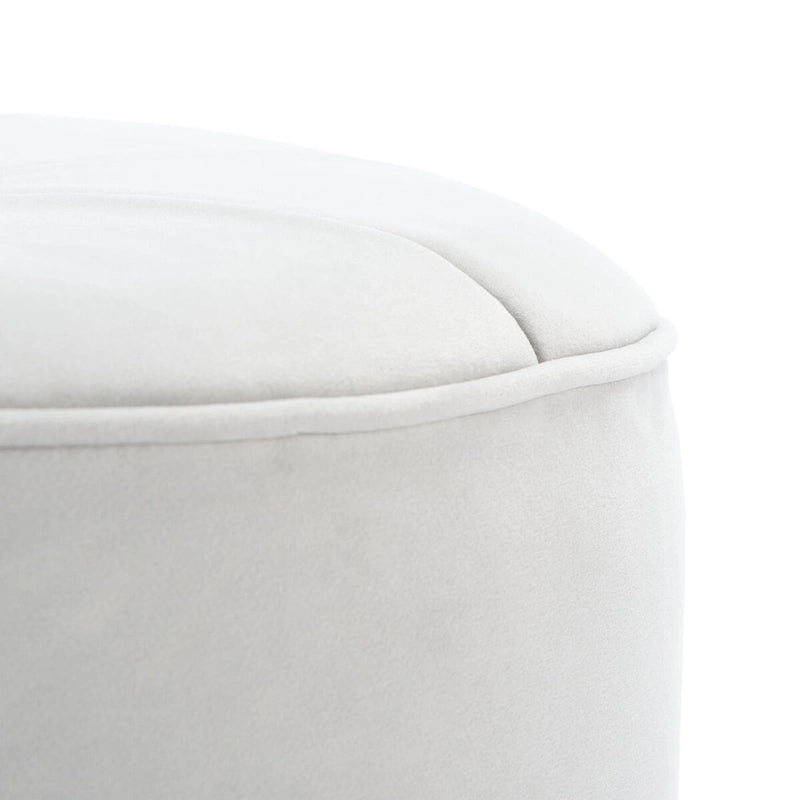 Velvet Cylinder Pouf Ottoman