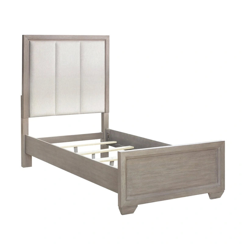Twin Upholstered Panel Bed
