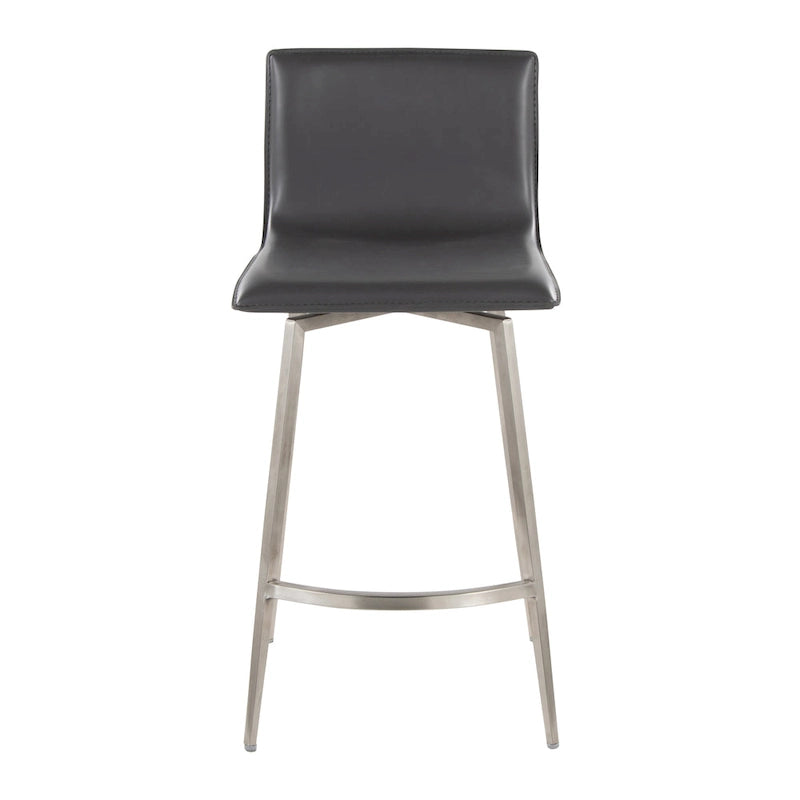 Upholstered Fixed-Height Swivel Counter Stools (Set of 2)