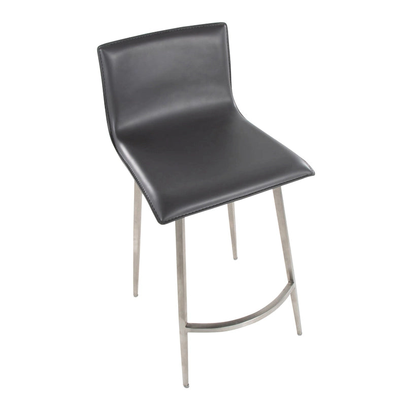 Upholstered Fixed-Height Swivel Counter Stools (Set of 2)