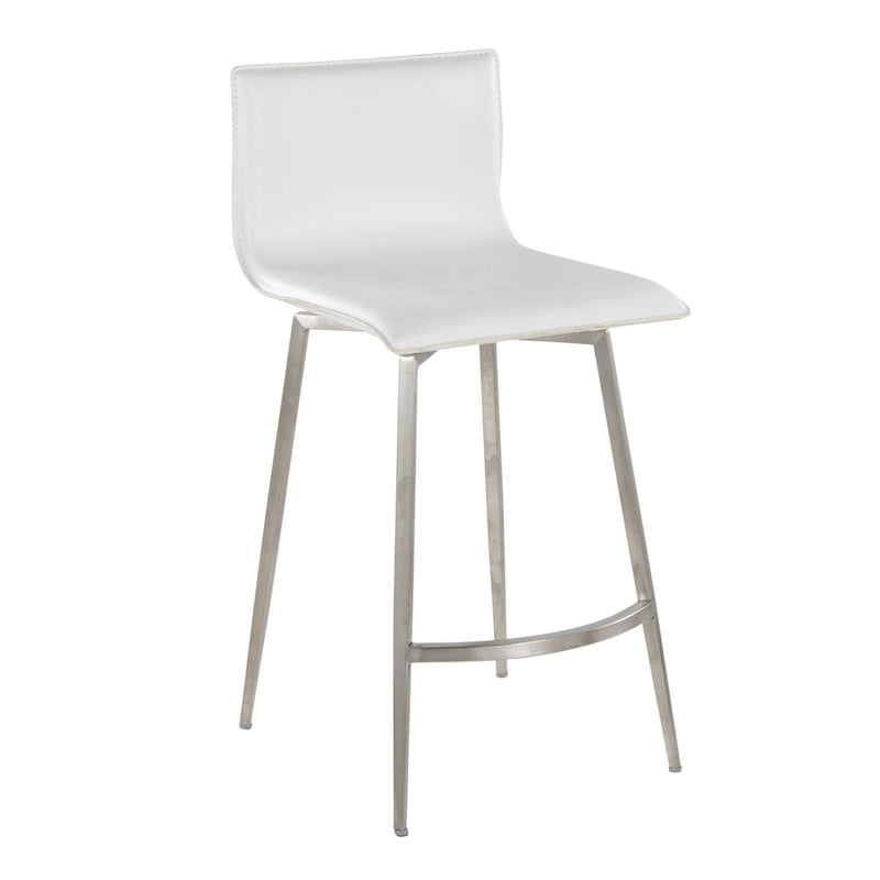Upholstered Fixed-Height Swivel Counter Stools (Set of 2)