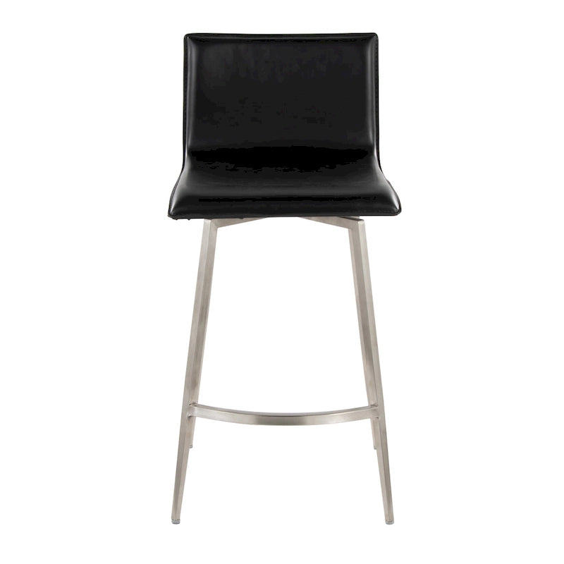 Upholstered Fixed-Height Swivel Counter Stools (Set of 2)