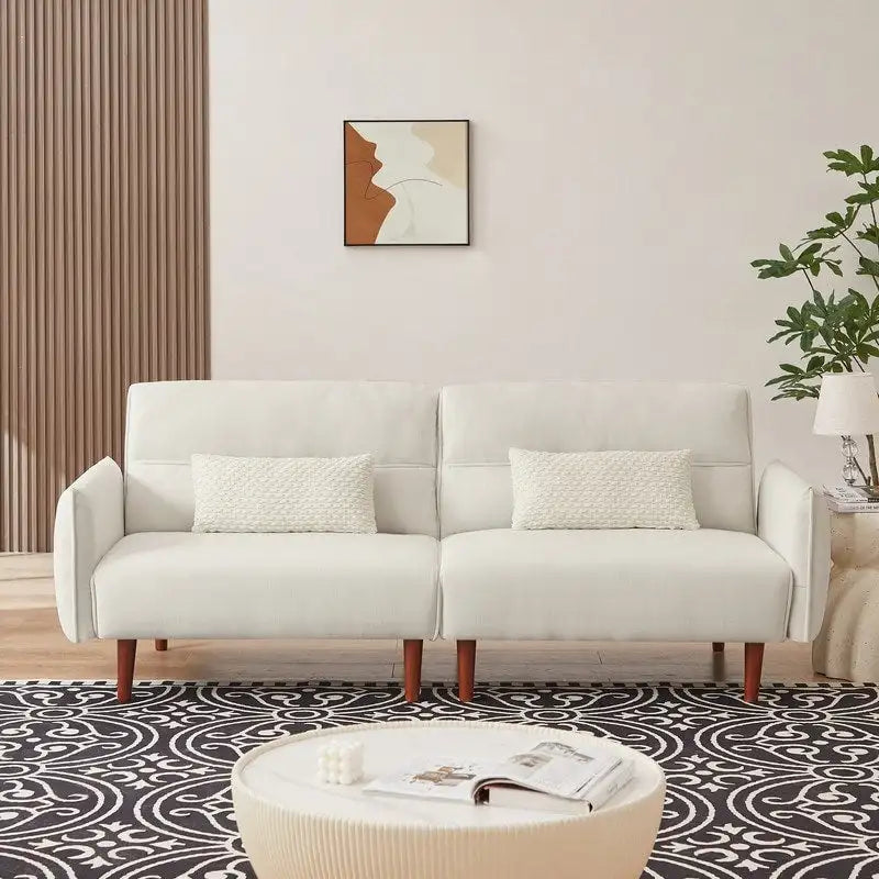 Convertible Futon Sofa Bed with 2 Pillows
