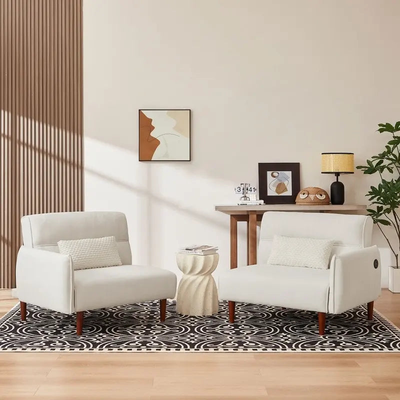 Convertible Futon Sofa Bed with 2 Pillows