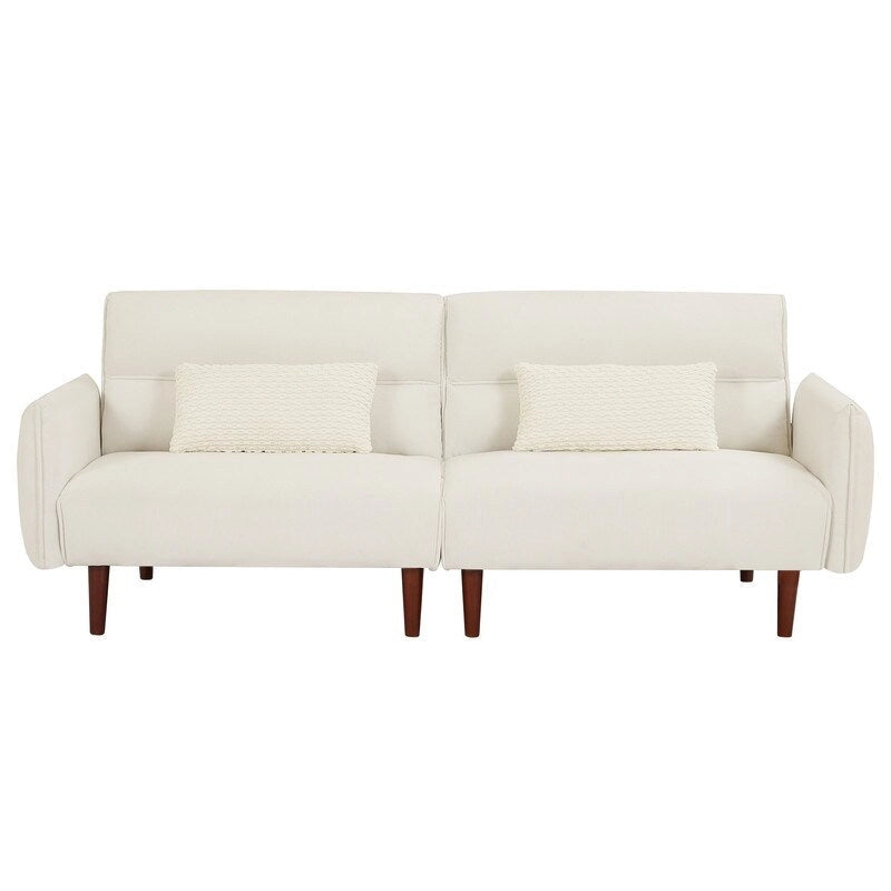 Convertible Futon Sofa Bed with 2 Pillows