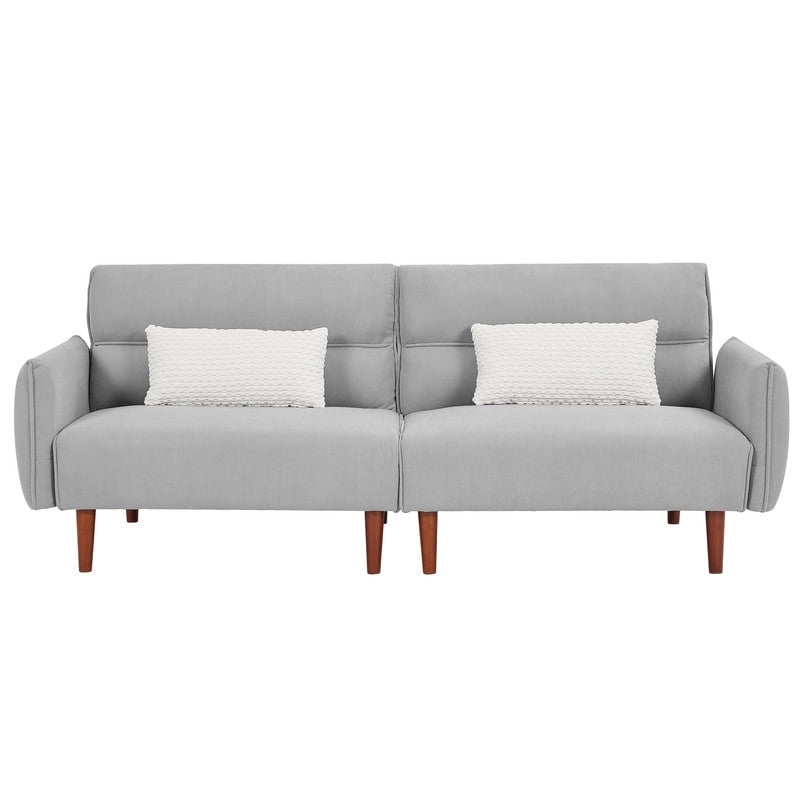 Convertible Futon Sofa Bed with 2 Pillows