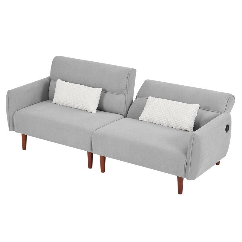 Convertible Futon Sofa Bed with 2 Pillows