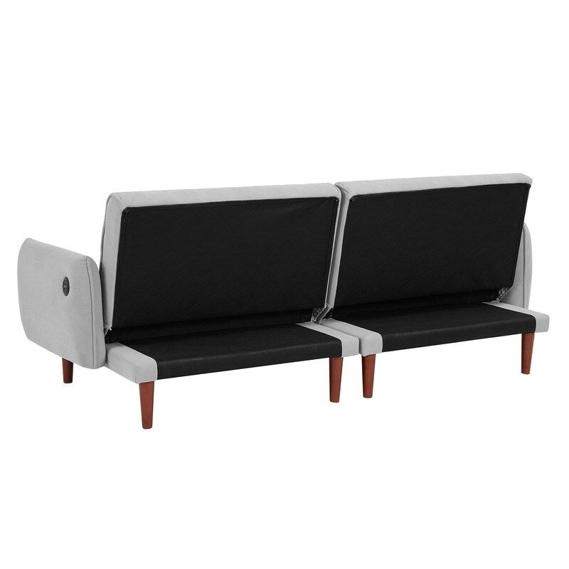 Convertible Futon Sofa Bed with 2 Pillows