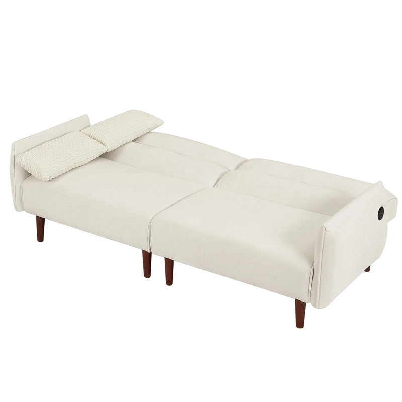 Convertible Futon Sofa Bed with 2 Pillows
