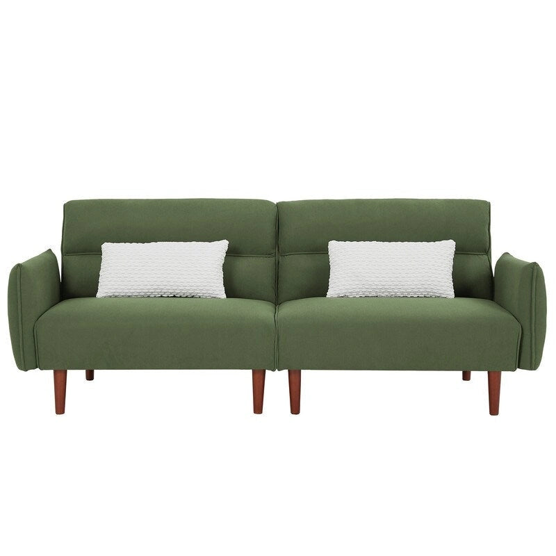 Convertible Futon Sofa Bed with 2 Pillows