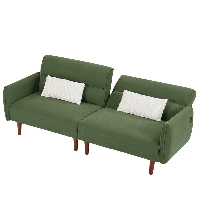 Convertible Futon Sofa Bed with 2 Pillows