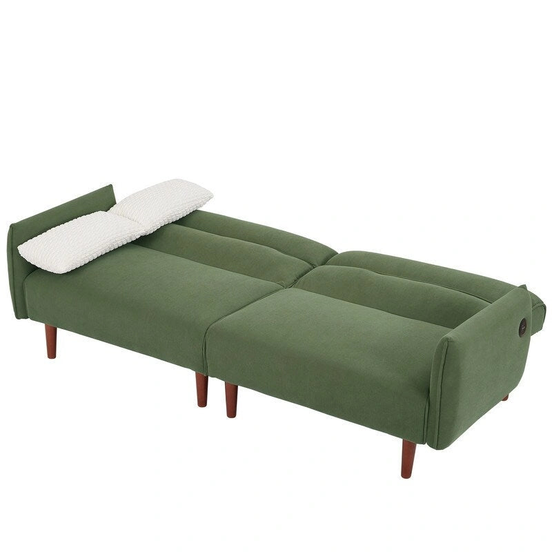 Convertible Futon Sofa Bed with 2 Pillows