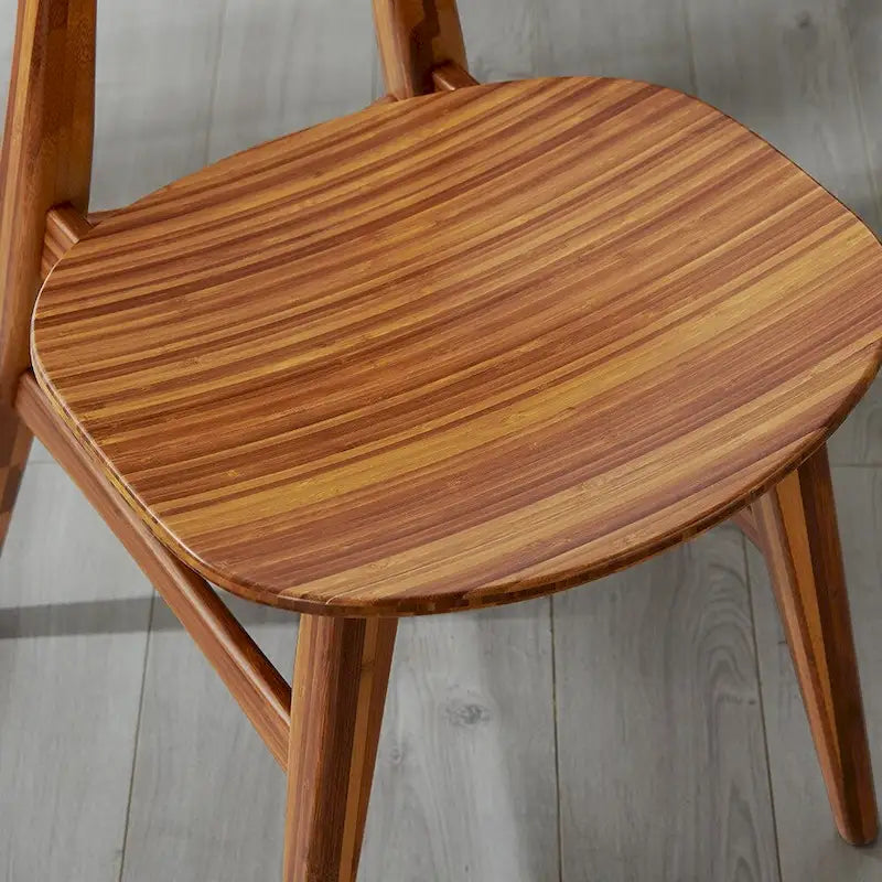 Solid Bamboo Dining Chair, Golden, Set of 2