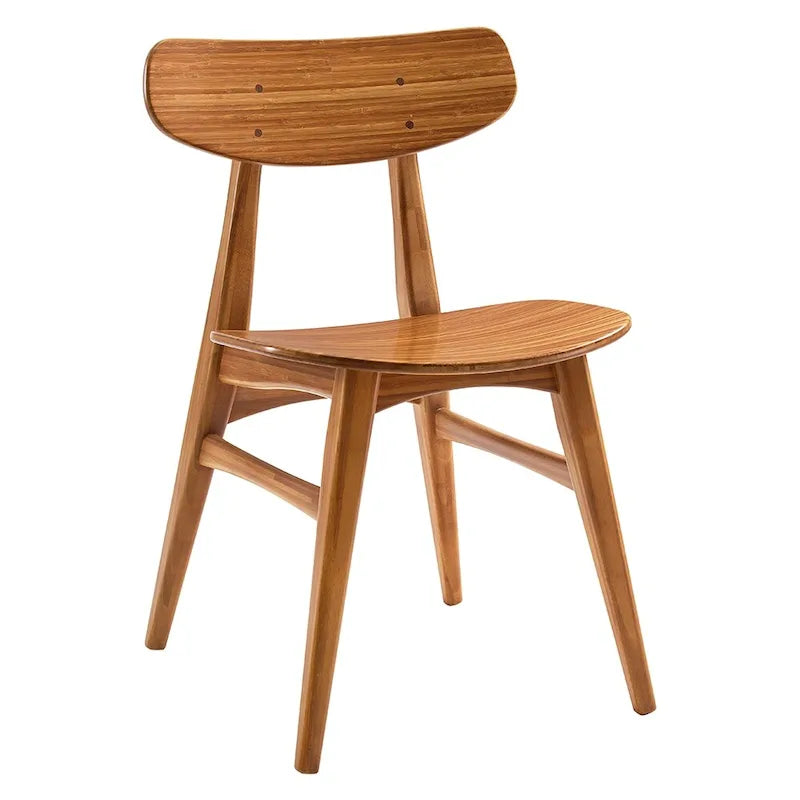 Solid Bamboo Dining Chair, Golden, Set of 2