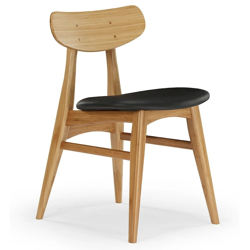 Solid Bamboo Dining Chair, Golden, Set of 2