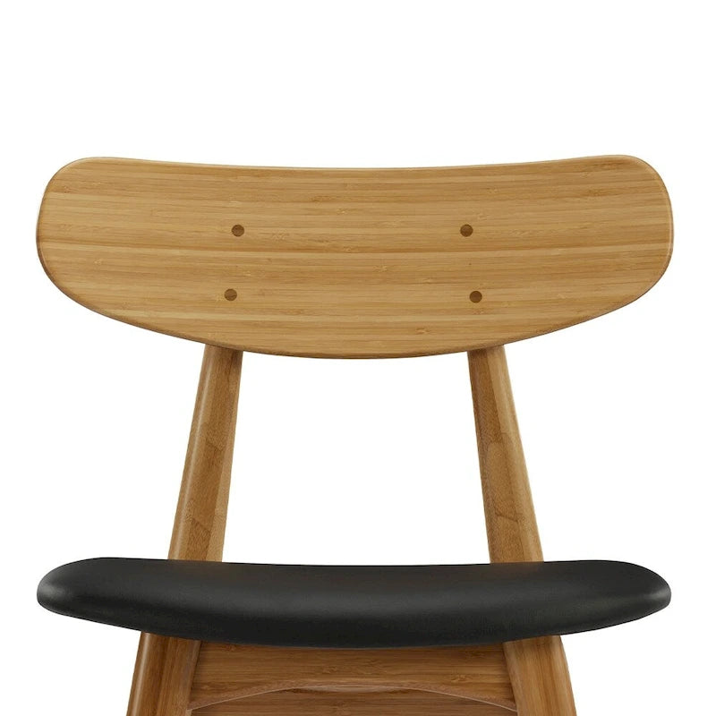 Solid Bamboo Dining Chair, Golden, Set of 2
