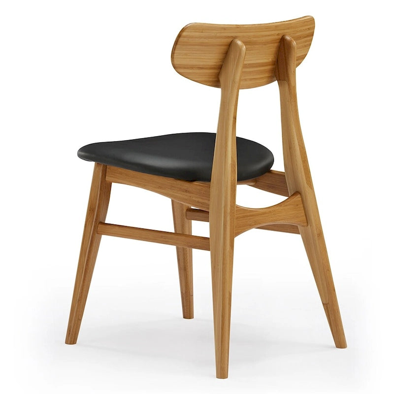 Solid Bamboo Dining Chair, Golden, Set of 2