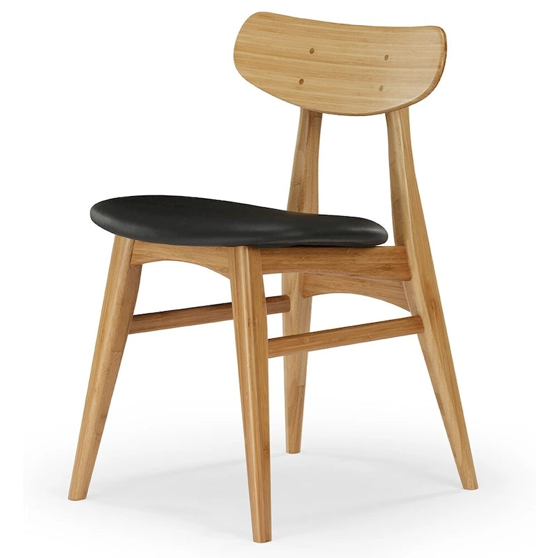 Solid Bamboo Dining Chair, Golden, Set of 2