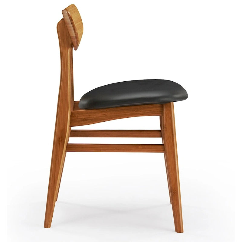 Solid Bamboo Dining Chair, Golden, Set of 2