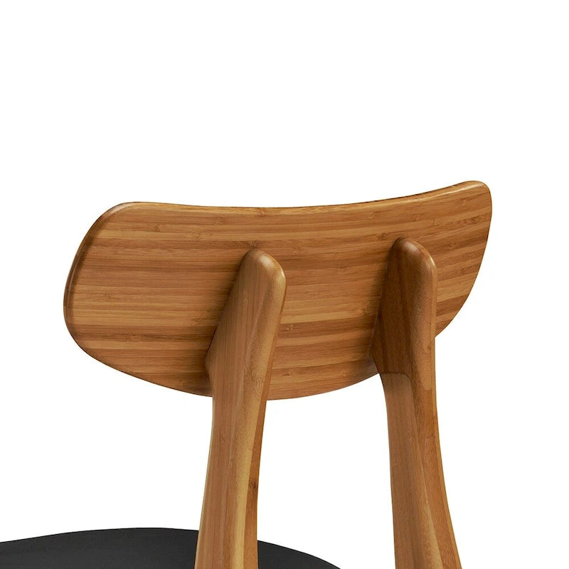 Solid Bamboo Dining Chair, Golden, Set of 2