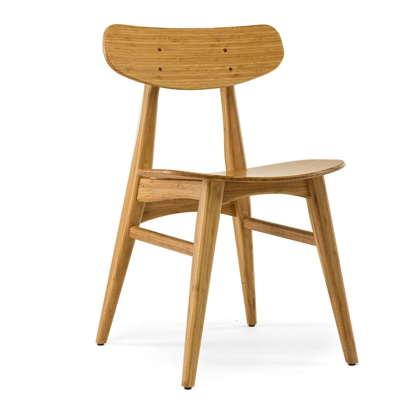 Solid Bamboo Dining Chair, Golden, Set of 2
