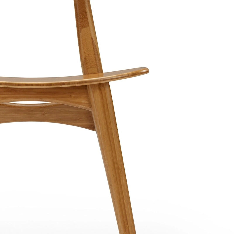 Solid Bamboo Dining Chair, Golden, Set of 2