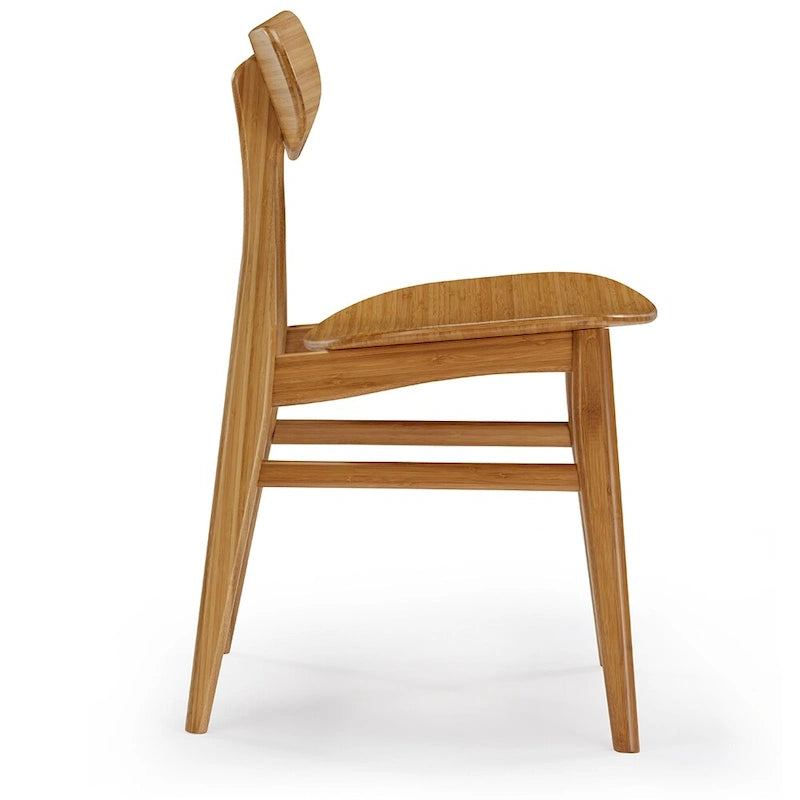 Solid Bamboo Dining Chair, Golden, Set of 2
